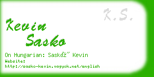 kevin sasko business card